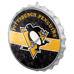 Pittsburgh Penguins Distressed Bottle Cap Signs