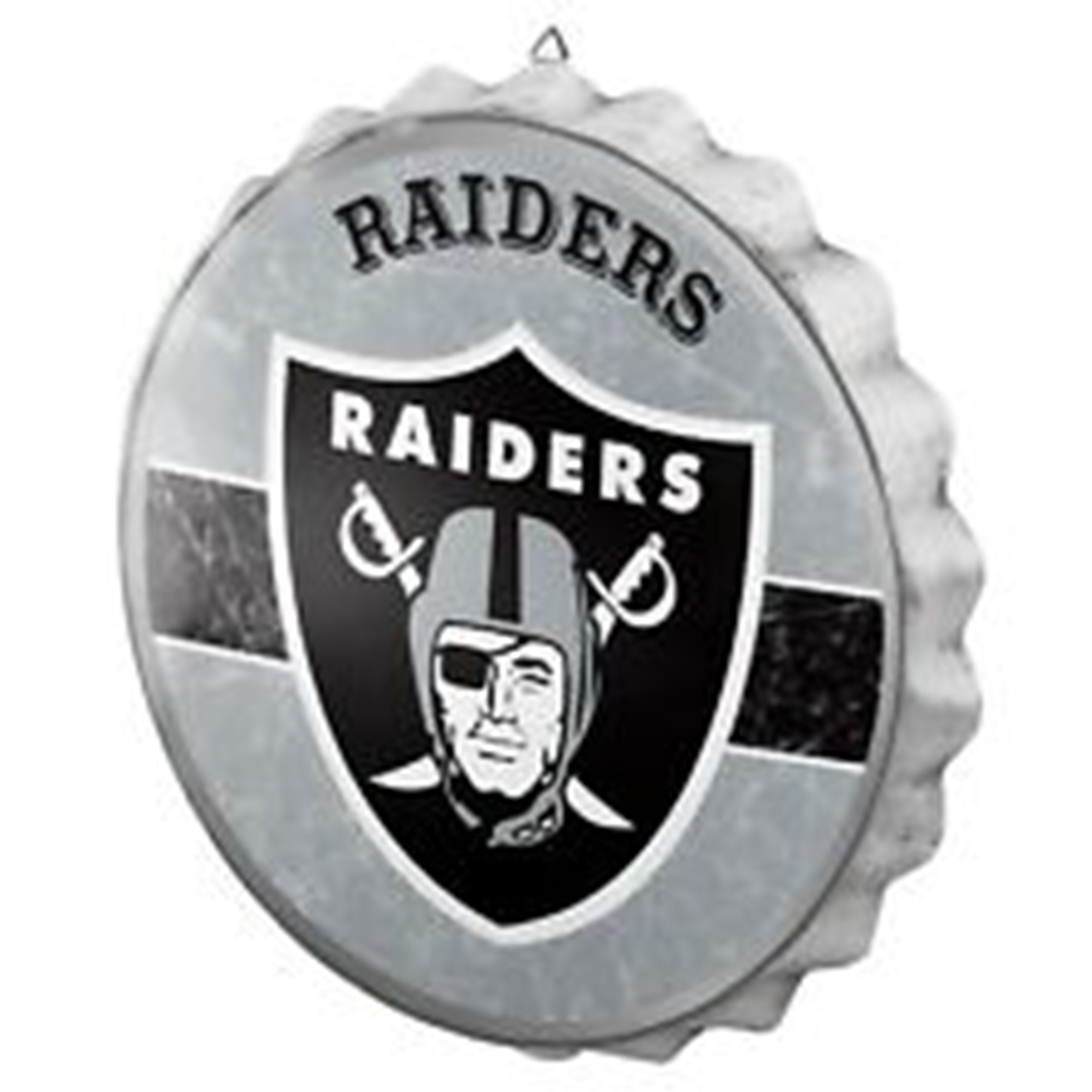 Las Vegas Raiders Distressed Bottle Cap Signs