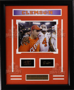 Clemson Tigers Dabo Swinney and Deshaun Watson Engraved Signature Medium Frames