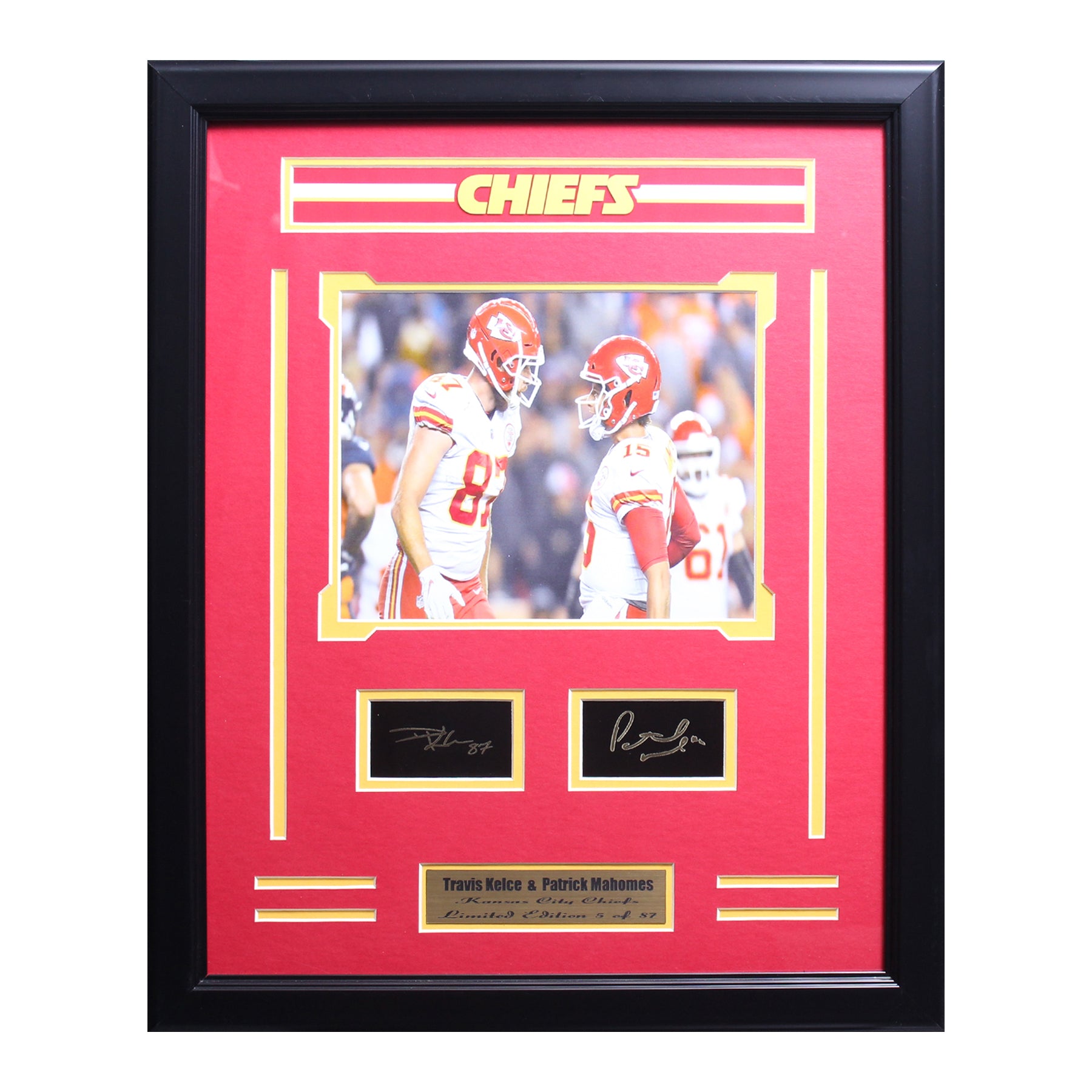 Kansas City Chiefs Travis Kelce and Patrick Mahomes Medium Frames