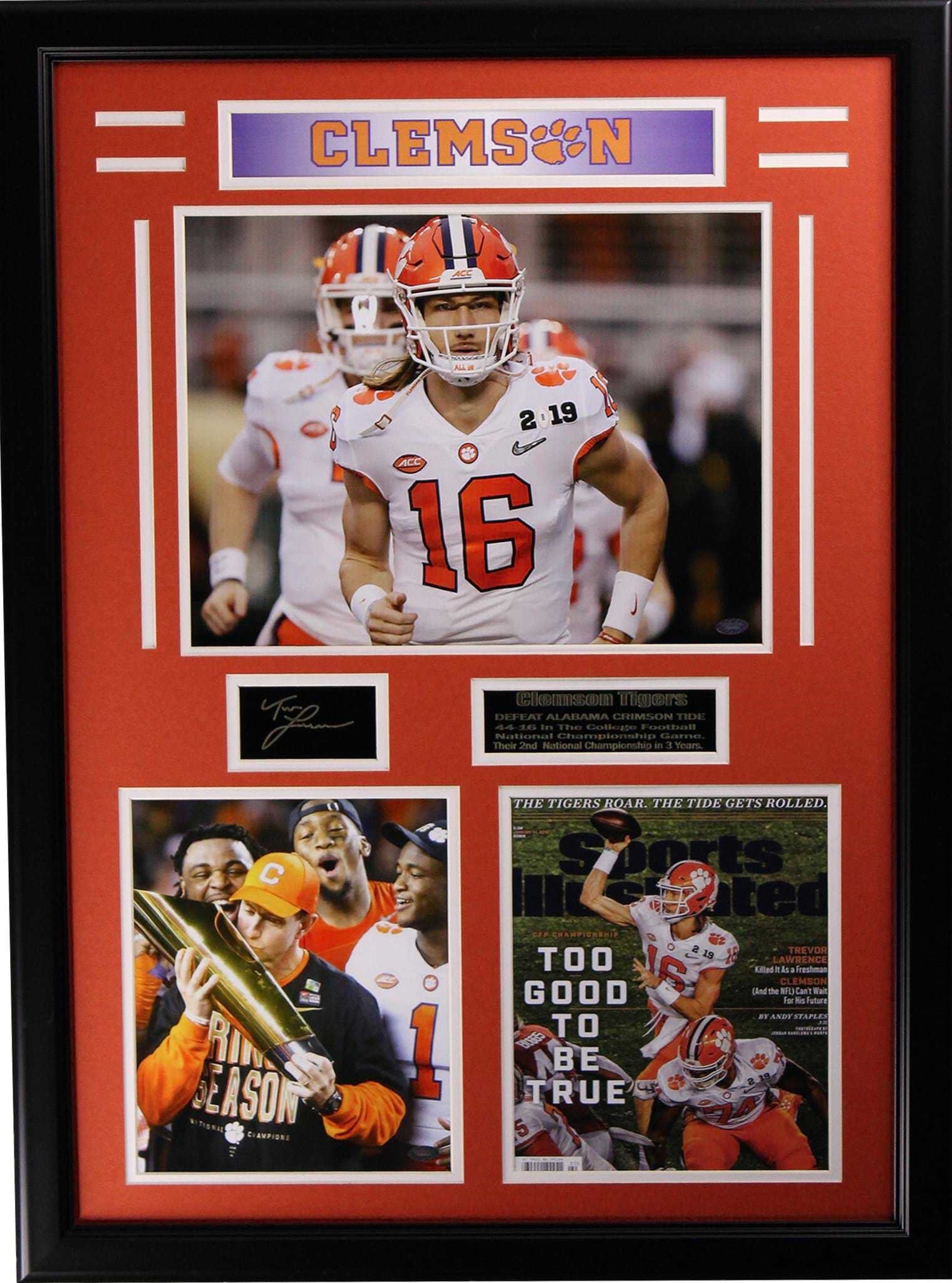 Clemson Tigers Championship Collage Large Frames