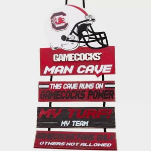 South Carolina Gamecocks Helmet Man Cave Rules Sign