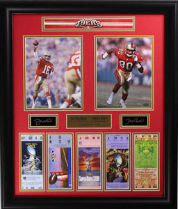 San Francisco 49ers Joe Montana and Jerry Rice Large Frames