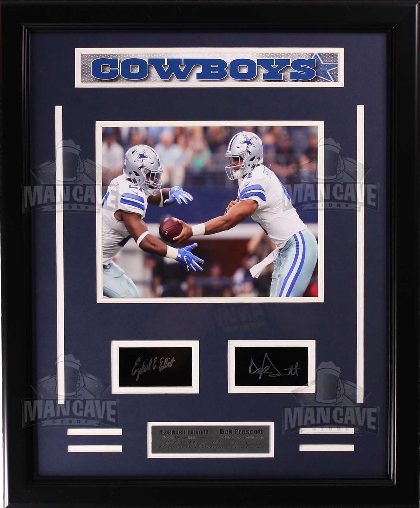 Dallas Cowboys Ezekiel Elliott and Dak Prescott Medium Frames