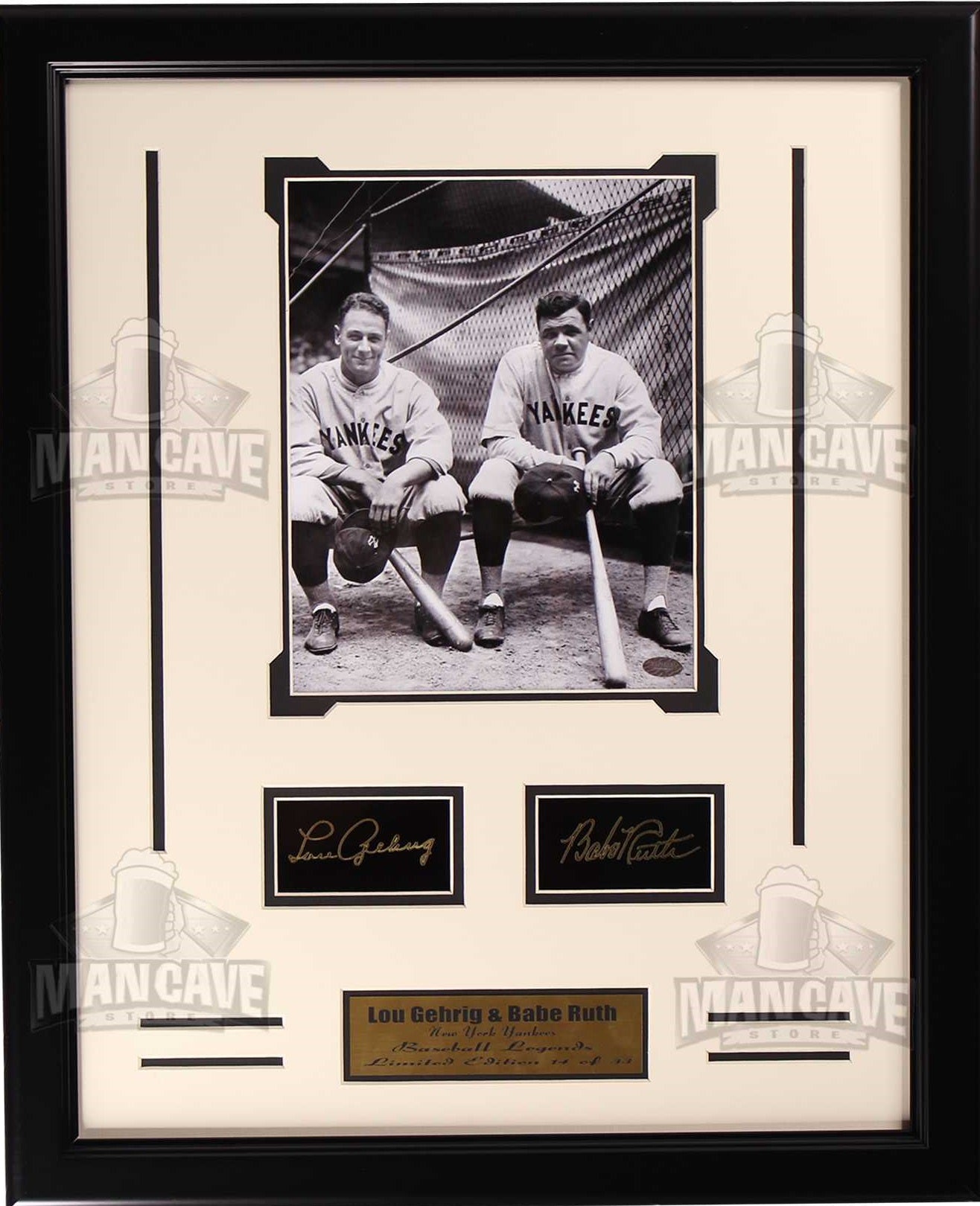 New York Yankees Lou Gehrig and Babe Ruth Medium Frames