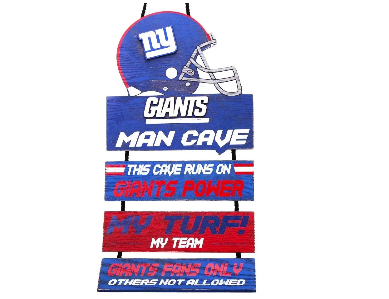New York Giants Helmet Man Cave Rules Sign