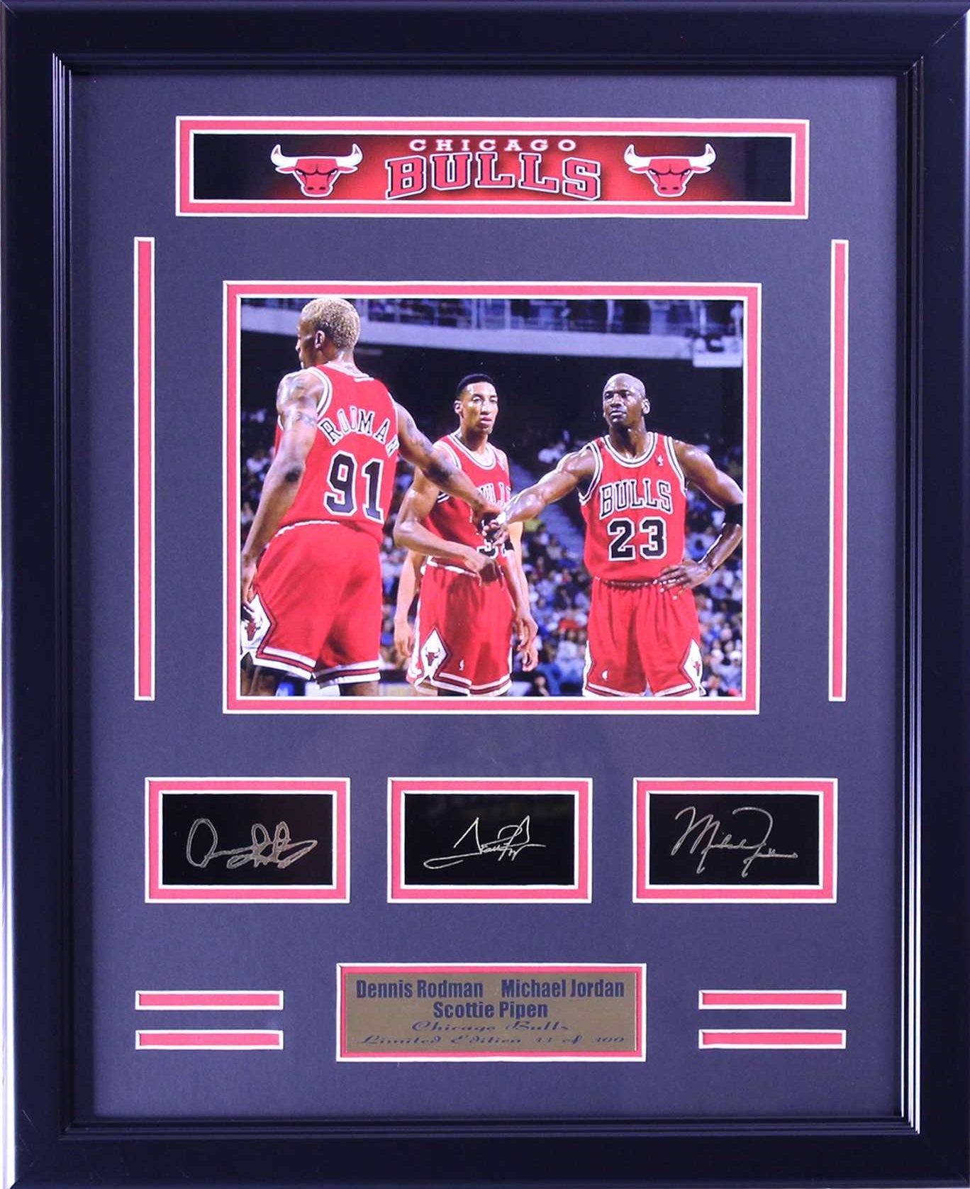 Chicago Bulls Michael Jordan Dennis Rodman & Scottie Pippen Medium Frames