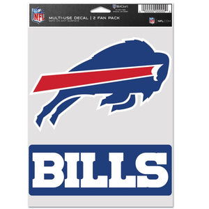 Buffalo Bills Sports Multi Used Decal 2 Fan Pack