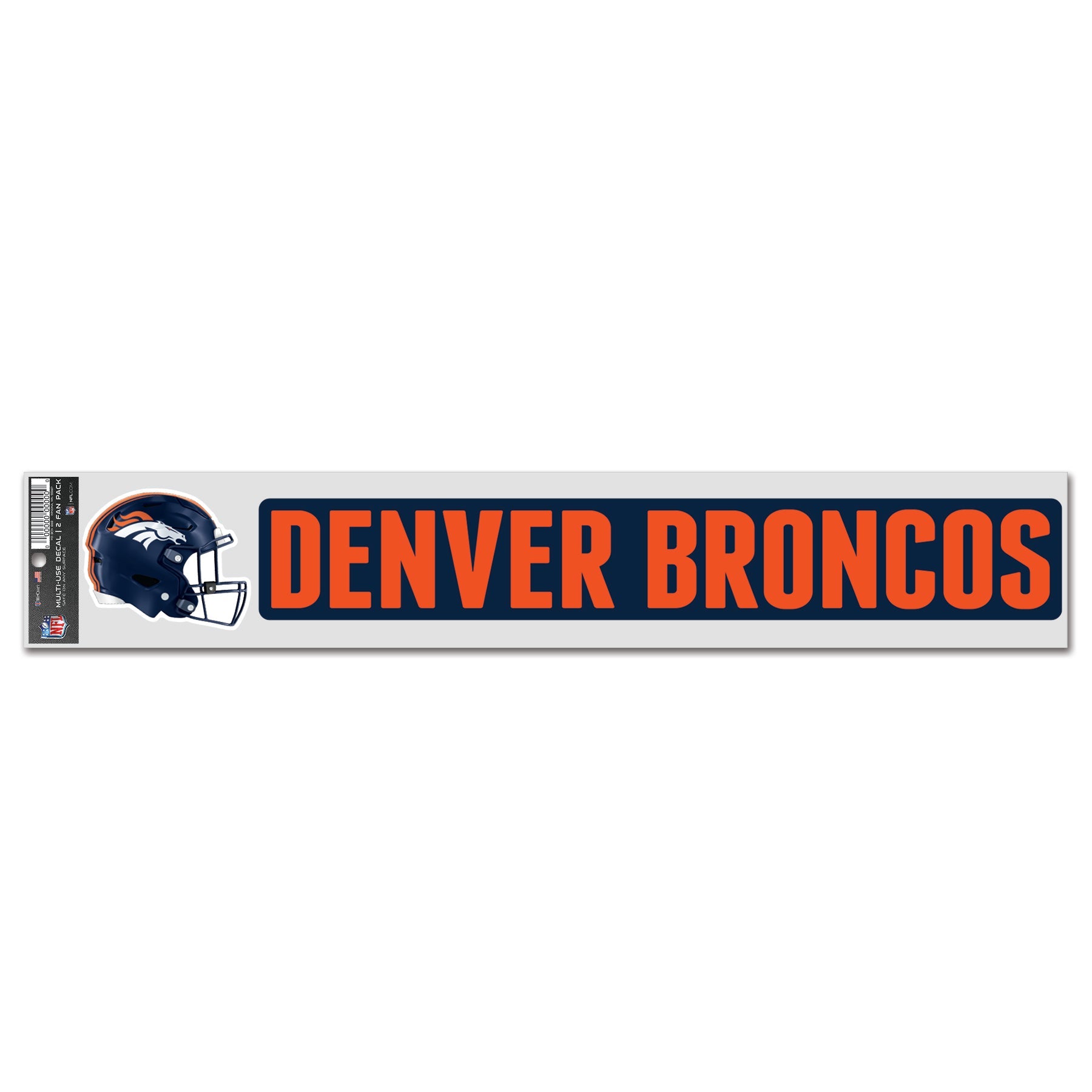 Denver Broncos Sports Decal Multi Used 2 Fan Pack