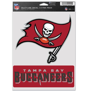 Tampa Bay Buccaneers Sports Multi Used Decal 2 Fan Pack