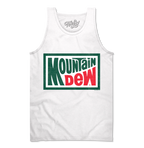 Retro Mountain Dew Logo Tank Top - White