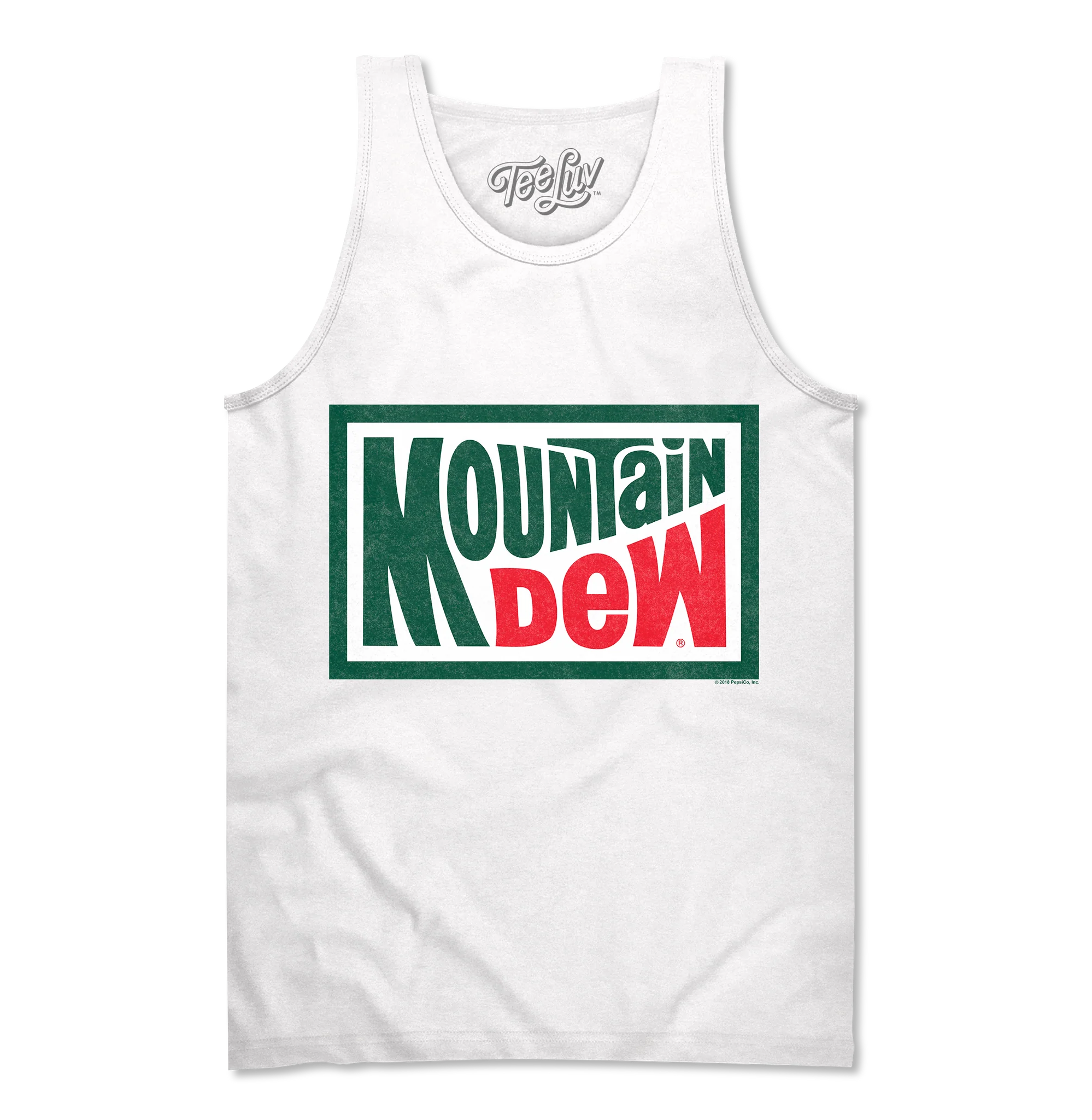 Retro Mountain Dew Logo Tank Top - White