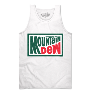 Retro Mountain Dew Logo Tank Top - White