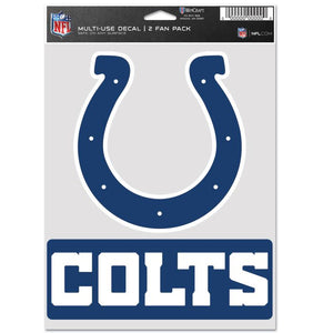 Indianapolis Colts Sports Multi Used Decal 2 Fan Pack