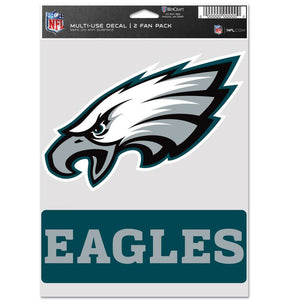 Philadelphia Eagles Sports Multi Used Decal 2 Fan Pack