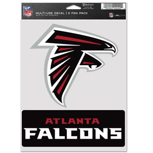Atlanta Falcons Sports Multi Used Decal 2 Fan Pack