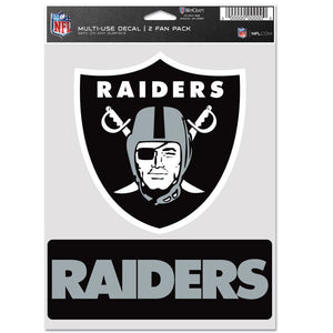 Las Vegas Raiders Sports Multi Used Decal 2 Fan Pack