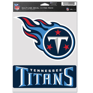 Tennessee Titans Sports Multi Used Decal 2 Fan Pack