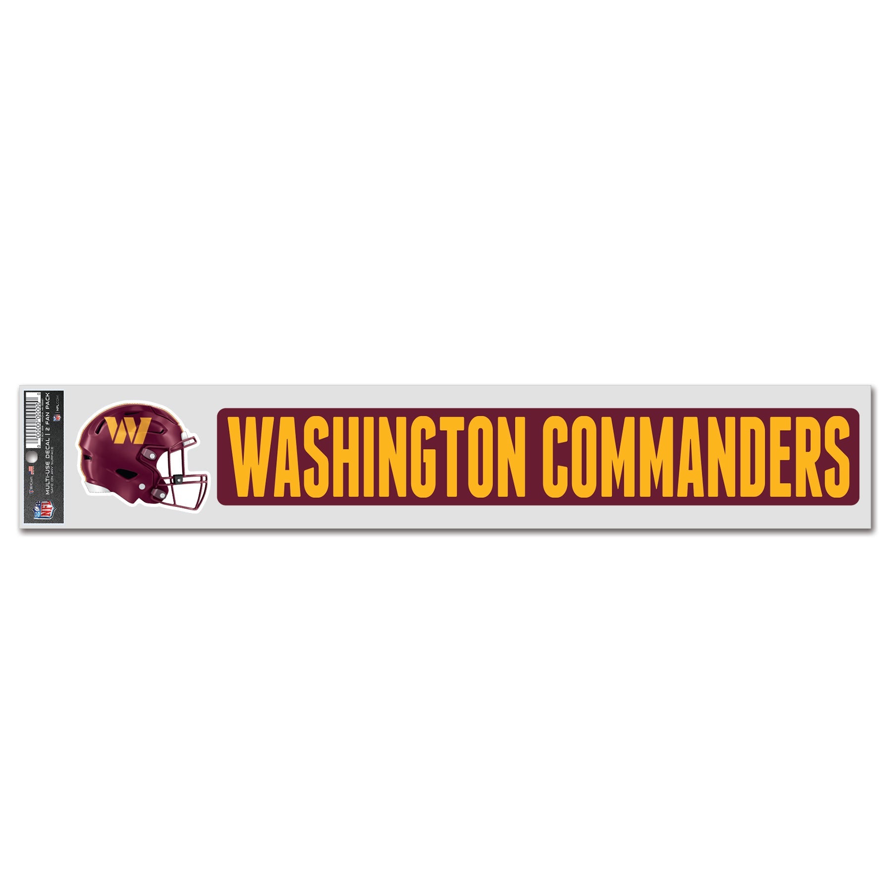 Washington Commanders Sports Decal Multi Used 2 Fan Pack