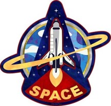 Space Rocket Shaped Embossed Metal Signs