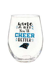 Carolina Panthers 17oz Boxed Stemless Wine Glass