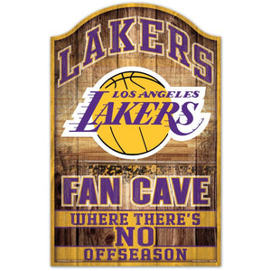 Los Angeles Lakers Fan Cave Wood Sign 11