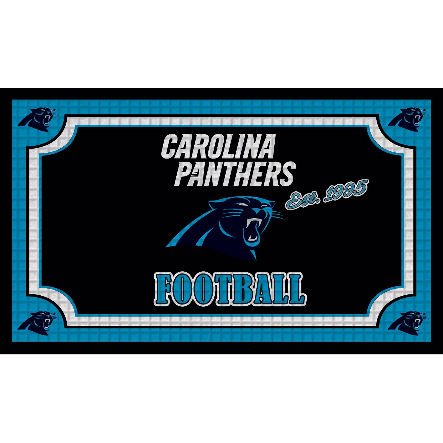Carolina Panthers Embossed Door Mats
