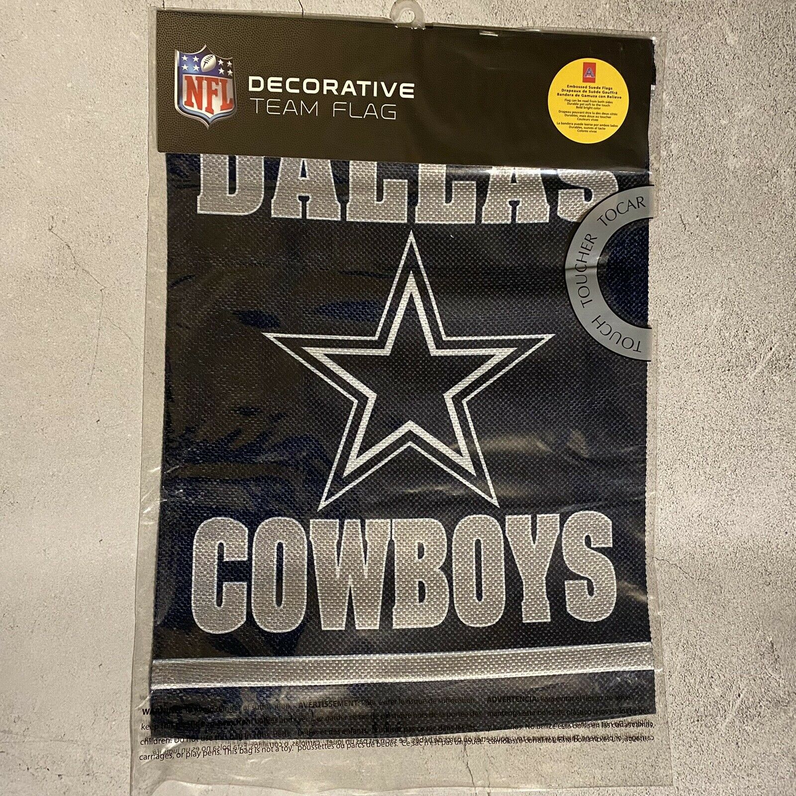 Dallas Cowboys Double Sided Embossed Suede Garden Flag
