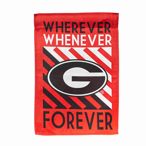 Georgia Bulldogs Whenever Wherever Forever Garden Flag