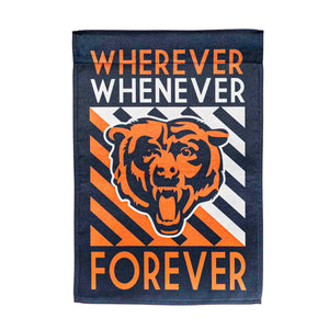 Chicago Bears Whenever Wherever Forever House Flag