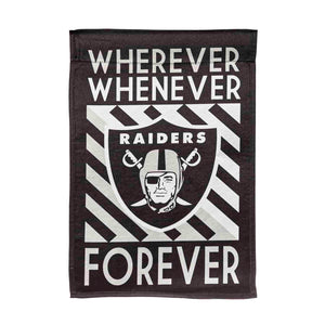 Las Vegas Raiders Whenever Wherever Forever House Flag