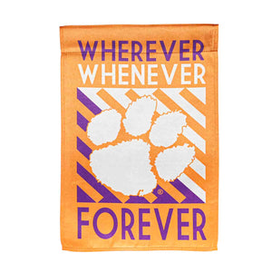 Clemson Tigers Whenever Wherever Forever House Flag