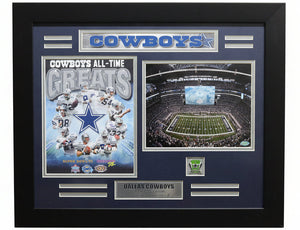 Dallas Cowboys All-Time Great with Stadium  Medium Frames