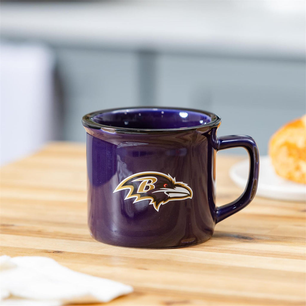 Baltimore Ravens Ceramic Camp Cup with Enamel Finish 14oz