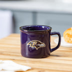 Baltimore Ravens Ceramic Camp Cup with Enamel Finish 14oz