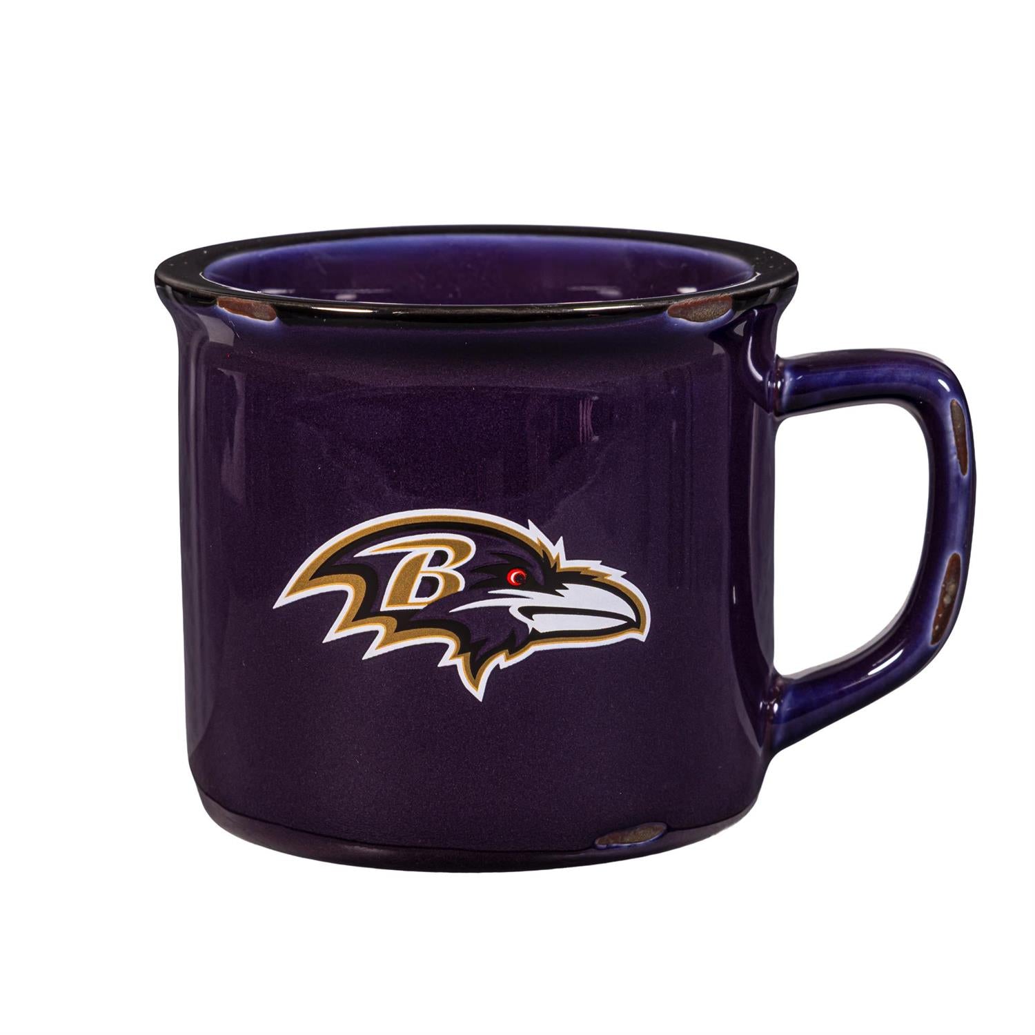 Baltimore Ravens Ceramic Camp Cup with Enamel Finish 14oz