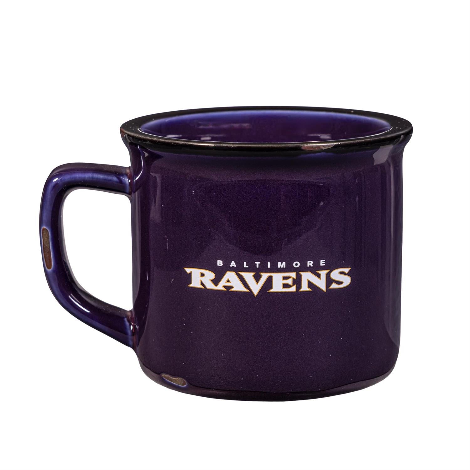 Baltimore Ravens Ceramic Camp Cup with Enamel Finish 14oz