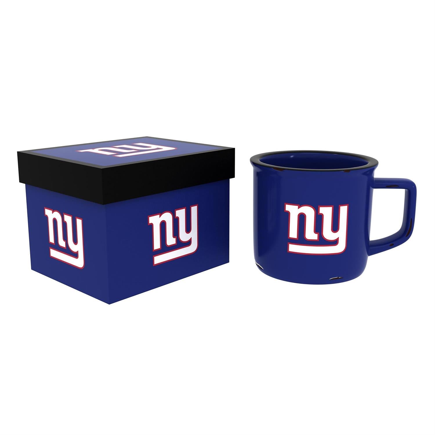 New York Giants Ceramic Camp Cup with Enamel Finish 14oz
