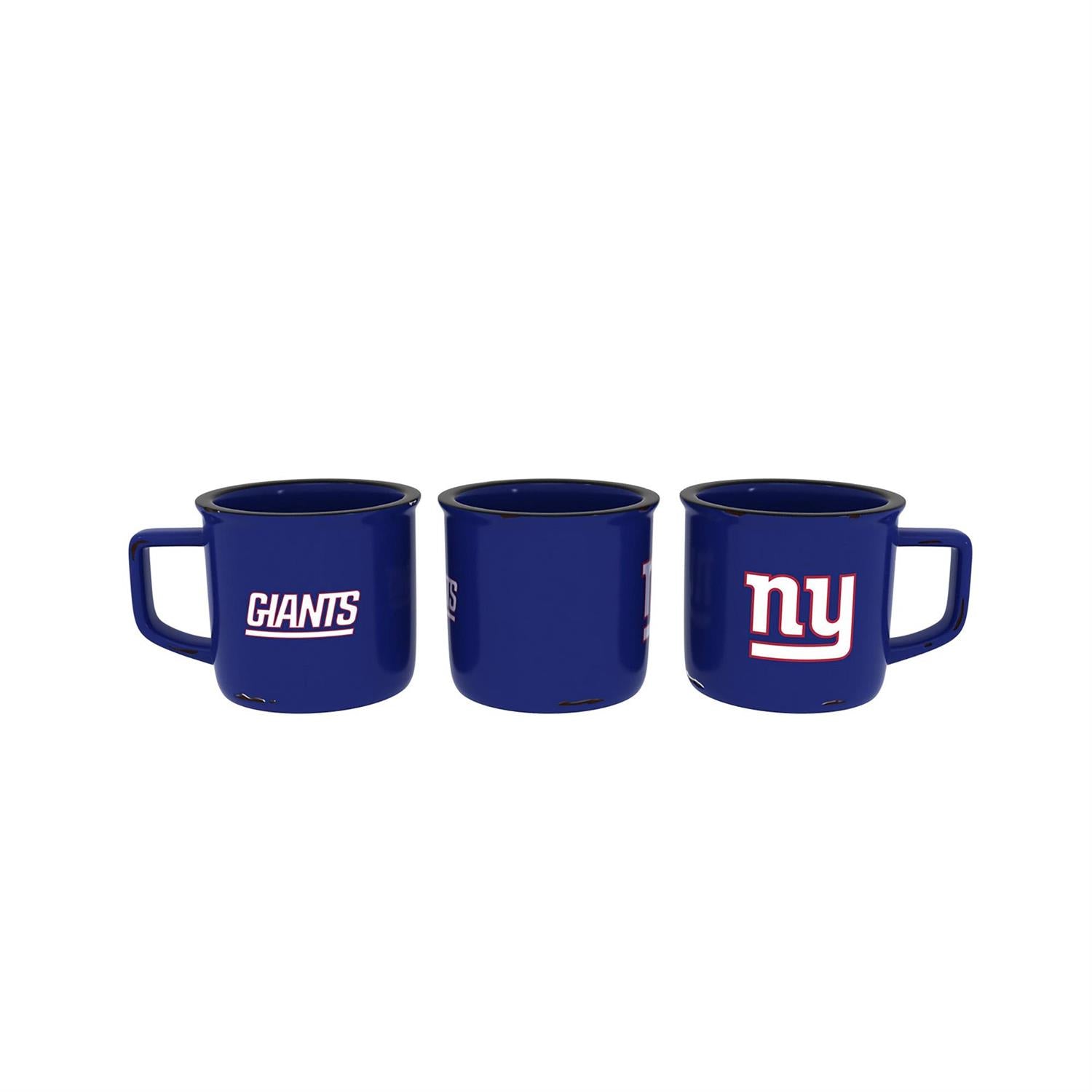 New York Giants Ceramic Camp Cup with Enamel Finish 14oz