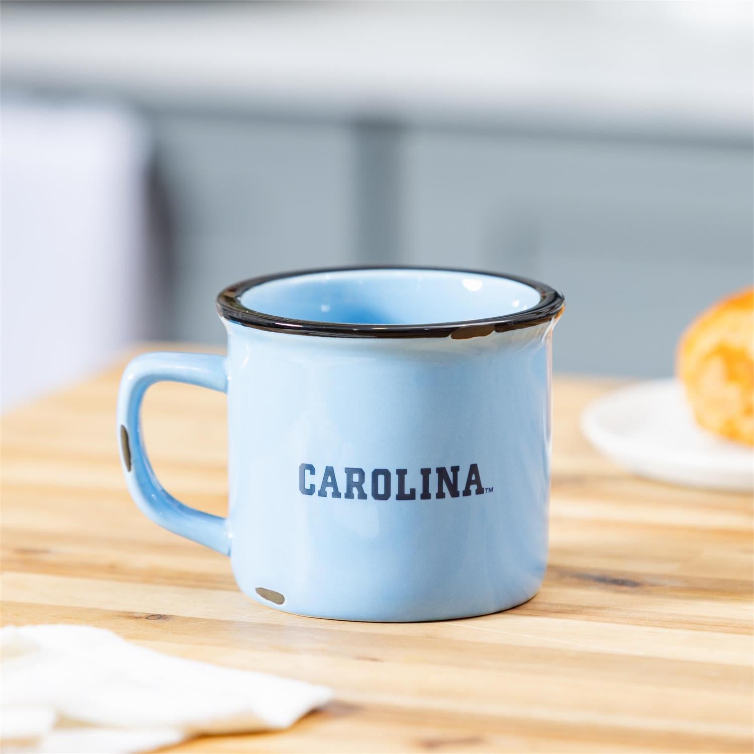 North Carolina Tar Heels Ceramic Camp Cup with Enamel Finish 14oz