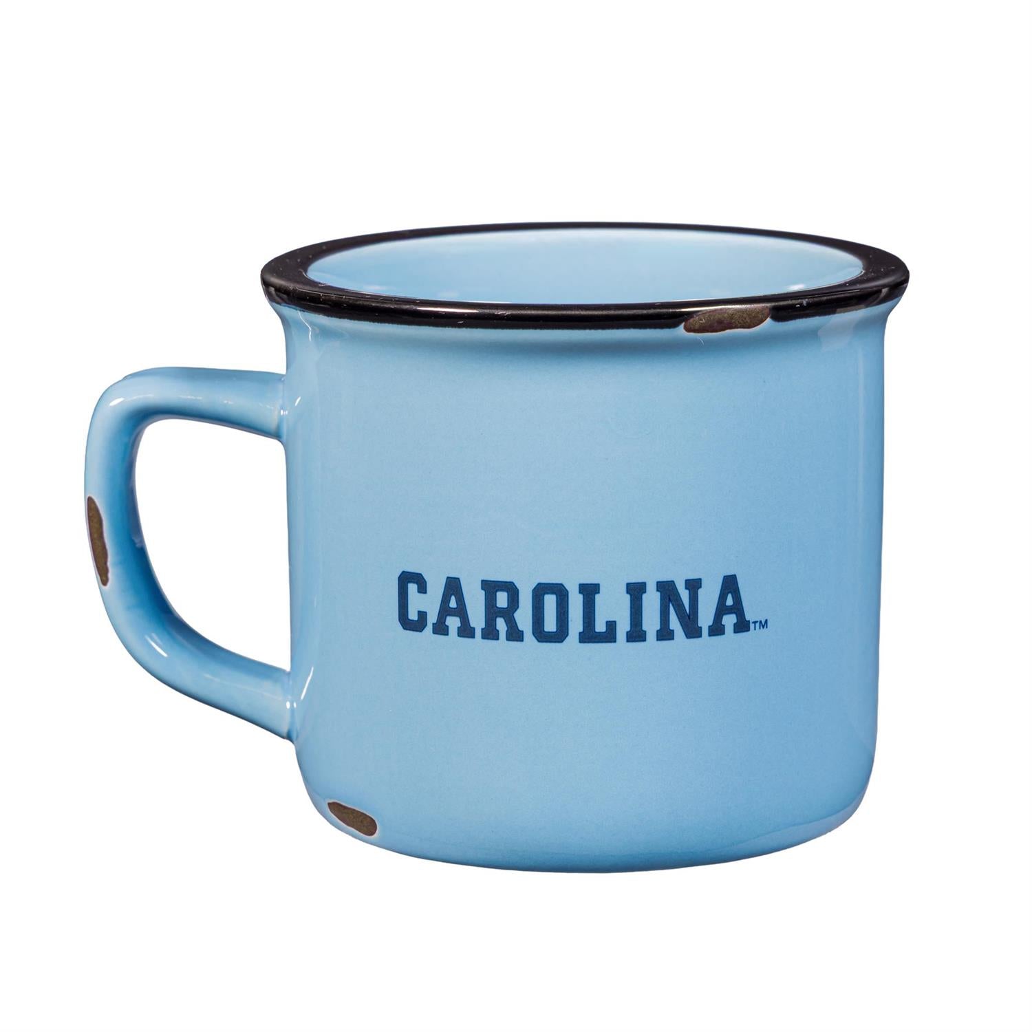 North Carolina Tar Heels Ceramic Camp Cup with Enamel Finish 14oz