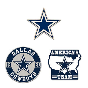Dallas Cowboys 3 Piece Enamel Pin Set