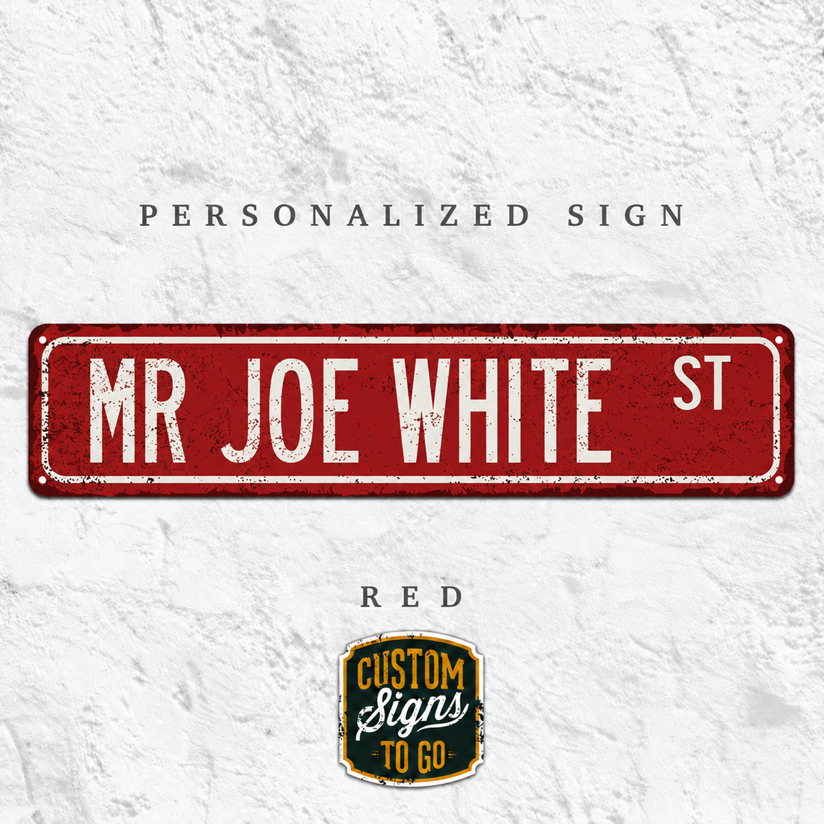 Personalized Rustic Street Sign – Custom Metal Sign