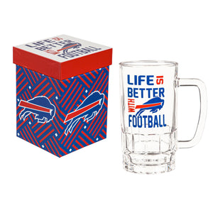 Buffalo Bills Glass Tankard Cup with Gift Box