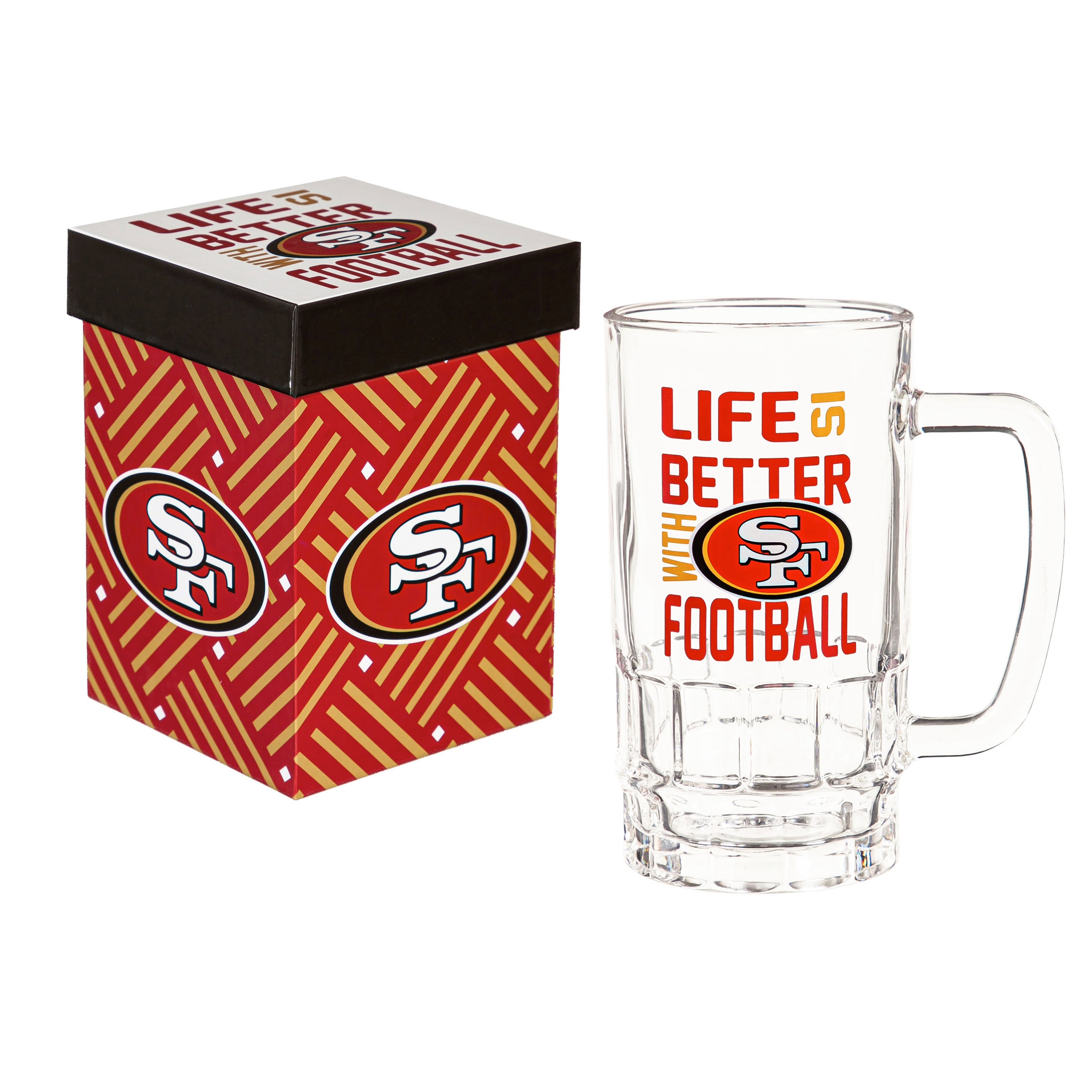 Kansas City Chiefs Glass Tankard Cup with Gift Box