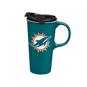 Miami Dolphins Travel Latte Boxed 17oz