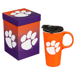 Clemson Tigers Travel Latte Boxed 17oz
