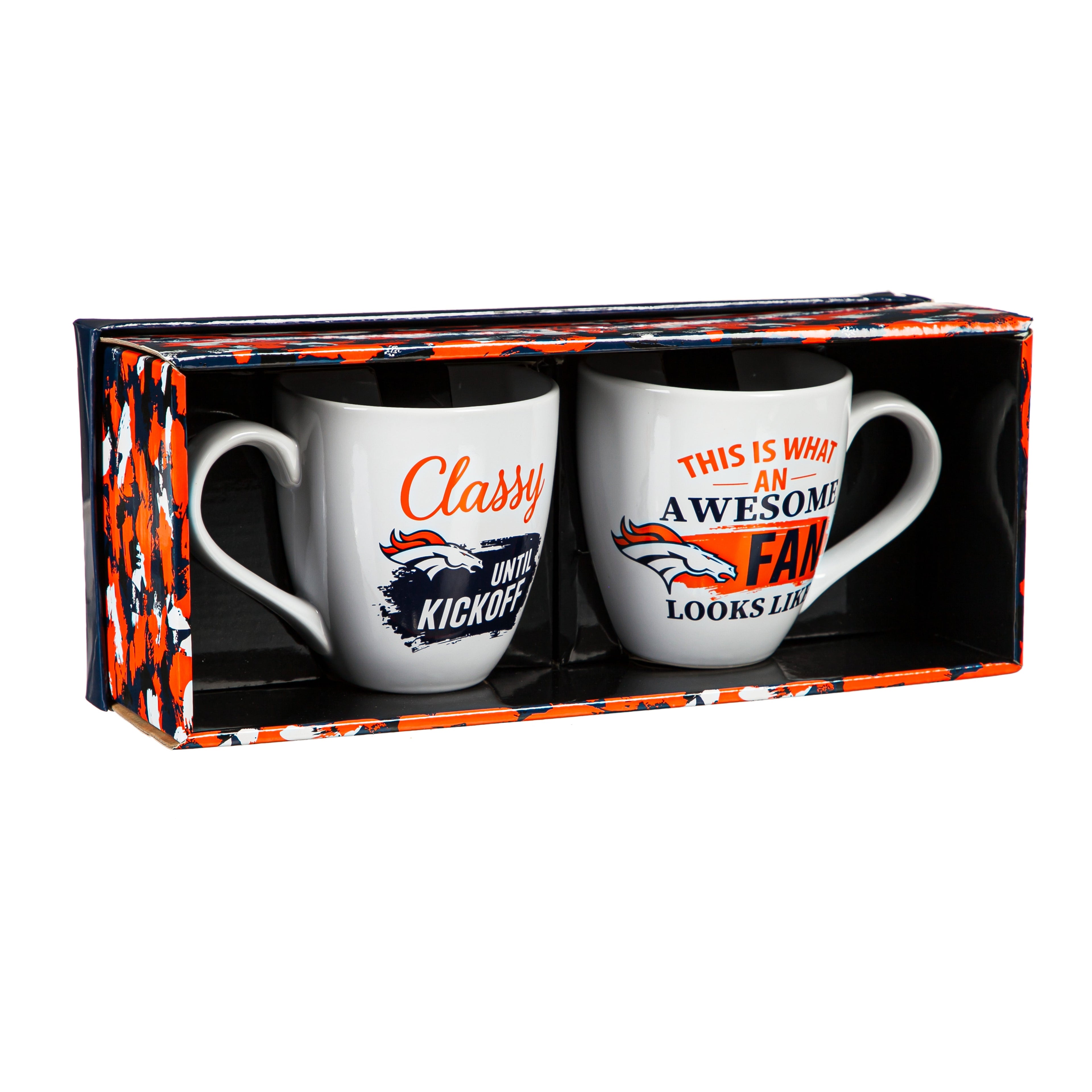 Denver Broncos Ceramic Cup O'Java 17oz Gift Set
