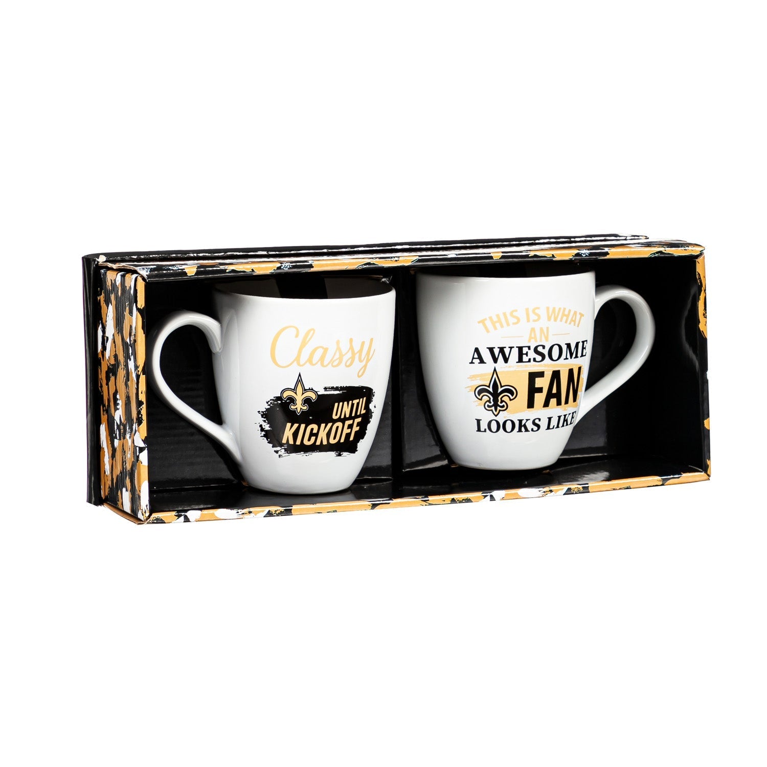 New Orleans Saints Ceramic Cup O'Java 17oz Gift Set