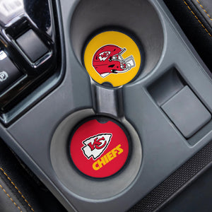 Kansas City Chiefs Car Coaster Set 2pcs